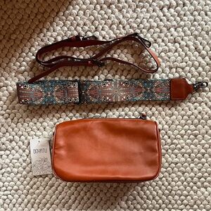 Brown Leather boho Crossbody Bag